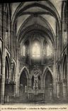 VINTAGE POSTCARD Holy Father under Vezelay Collection of the Church interior the nave