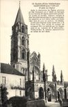 VINTAGE POSTCARD Holy Father under Vezelay Frontage of the Church