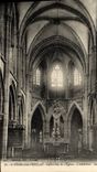 VINTAGE POSTCARD St Father sour Vezelay Collection of the Church Interior