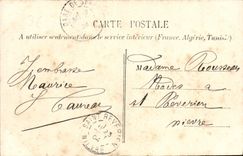 VINTAGE POSTCARD Sens Nouel Town hall inaugurates on April 3rd, 1904
