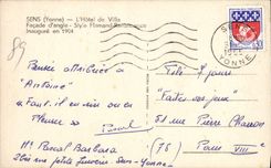 CPA Sens L'Hotel de Ville Facade d'angle Stykle Flamand Renalssance