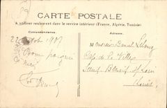 VINTAGE POSTCARD Sens the Town hall Seen of angle