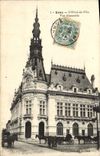 VINTAGE POSTCARD Sens the Town hall Overall picture