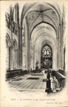 VINTAGE POSTCARD Sens the Cathedral the Nave seen from of the Chorus