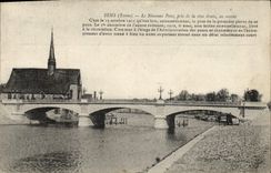 CPA Sens Le Nouveau Pont pris de la rive droite en amont