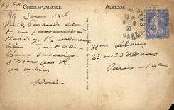 VINTAGE POSTCARD Sens Place Drape