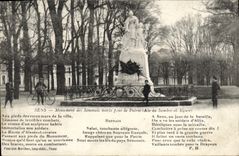 CPA Sens Monument des Senonais moris pour la Palrie Air de Sambre et Meuse Velo Cycle 