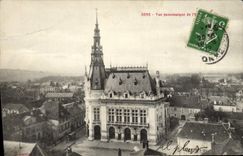 VINTAGE POSTCARD Sens Panoramic View of the Church