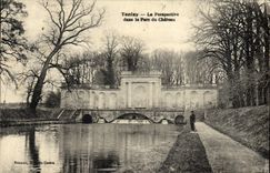 VINTAGE POSTCARD Tanlay the View In the Park Of the Castle