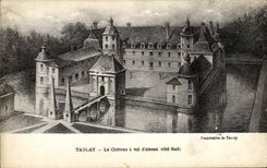 VINTAGE POSTCARD Tanlay the Castle As the crow flies