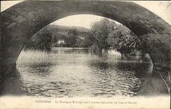 CPA Tonnerre La Montagne St Loup vue a travers une arche du Pont St Nicolas