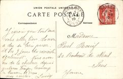 VINTAGE POSTCARD Vallery the Tomb of General the Tool bag in the Church of Vallery