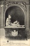 CPA Vallery Tombeau du General de la Ferriere avec sa Statue en marbre blanc Oeuvre de Carl Elschoecht 