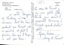 MODERN CARD Vezelay Street St Pierre the Basilica co. Madeleine