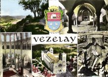 MODERN CARD Vezelay Covered way the crypt Sanctuary Side chapels and triforium