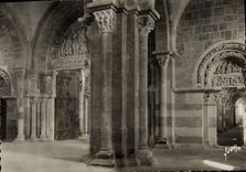 MODERN CARD Vezelay Basilica of the Madeleine Gates of Narthex