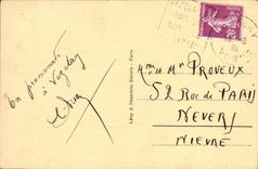 VINTAGE POSTCARD Vezelay Old Pits of the City and Covered way