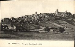 VINTAGE POSTCARD Vezelay View Southern part