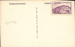 Pieza meridional de la opinión de Vezelay de la POSTAL de la VENDIMIA