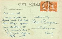 VINTAGE POSTCARD Vezelay the new door