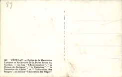 CPA Vezelay Eglise de la Madeleine Tympan et archivolte de la porte droite du narthex