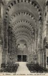 VINTAGE POSTCARD Vezelay Church of the Madeleine Vaults Seen from of the nave