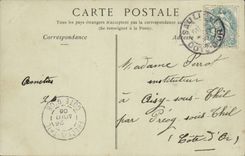 VINTAGE POSTCARD Vezelay Church of the Madeleine the cloister and the chapter house