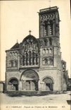 VINTAGE POSTCARD Vezelay Frontage of the Church of the Madeleine