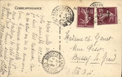 VINTAGE POSTCARD Vezelay church of the Madeleine the Nave