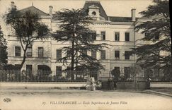 VINTAGE POSTCARD Villefranche University of young girls