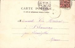 VINTAGE POSTCARD Villeneuve On Interior Yonne of the Church