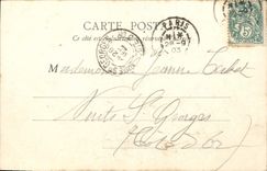 VINTAGE POSTCARD Villeneuve On Yonne Main street