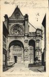 CPA Villeneuve Sur Yonne Facade De l'Eglise Notre Dame
