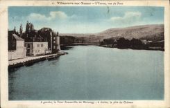CPA Villeneuve Sur Yonne L'Yonne Vue Du Pont Tour Bonneville de Marsangy Chateau 
