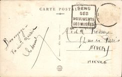 VINTAGE POSTCARD Villeneuve On Yonne Yonne Seen Of the Bridge Tower Bonneville de Marsangy Castle