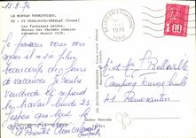 MODERN CARD Tourist Morvan St Father Under Vezelay the fountain salee Ruins of the Roman thermal baths exhumees since 1934