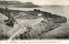 VINTAGE POSTCARD Esterel Trayas Road Of the Cornice And Point Of Esquillon