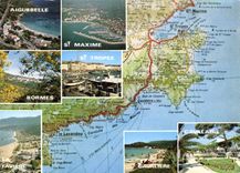 CPM Lumiere Et Beaute De La Cote d'Azur Souvenir De La Cote Varoise Aiguebelle Ste Maxime Bormes FAviere St Tropez 