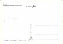 CPM Cote d'Azur Coucher de soleil en Mediterranee