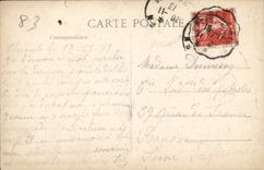 Dimensión de la POSTAL de la VENDIMIA de la cornisa azul de Esterel