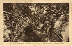 CPA La Cote D'Azur Bandol Pension Le Goeland Coin Du Jardin