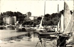 MODERN CARD the Dimension of Bandol Azure a Corner Of the Port Boats