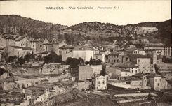 VINTAGE POSTCARD Barjols View Panorama