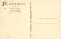 VINTAGE POSTCARD Soft France Of Azure Toulon Creeks Of the Brown Cape