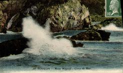 VINTAGE POSTCARD Toulon Handle Magaud Heavy swell