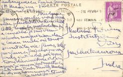 VINTAGE POSTCARD Toulon Cape Brown Walk Of the Seaside