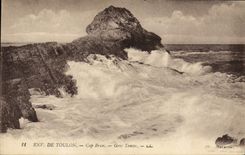 VINTAGE POSTCARD Env Of Toulon Cape Brown Heavy weather