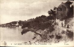VINTAGE POSTCARD Brown Cape Seaside Seen On Mourillon