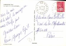 CPM Carnoules la Mairie Et La Rue Principale