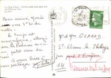 MODERN CARD the Dimension of Cavalaire Azure On Sea the Port